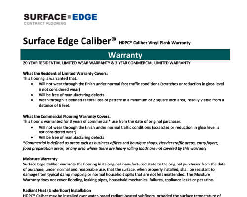 Caliber Warranty Thumbnail
